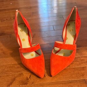 Boden Bold Red Suede Heels